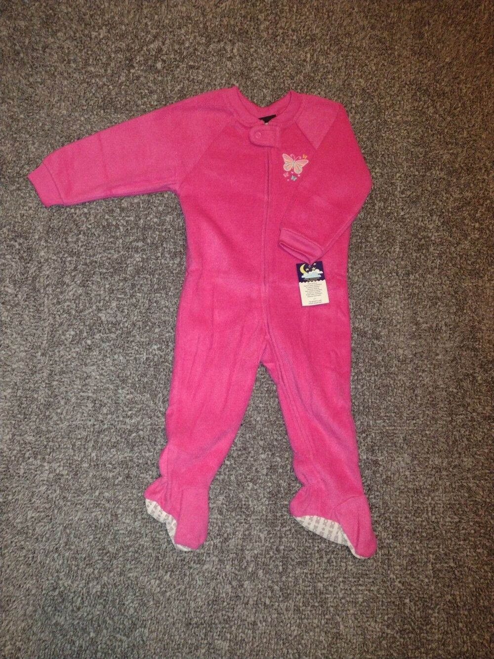 Joe Boxer 18 Month Pink 100% Polyester Sleepwear Footie Pajamas(Flame Resistant)